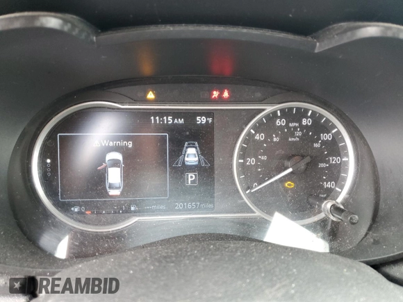 2021 Nissan Versa SR with VIN 3N1CN8FV2ML923513, listed as a Copart auction lot 54271005 with 201,657 mi miles and Salvage title. Bid and sale history available at DreamBid. Image 9.