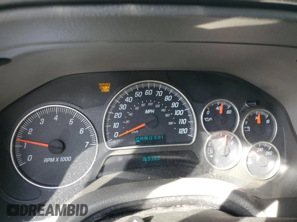 2004 GMC Envoy SLE with VIN 1GKDS13S842402250, listed as a Copart auction lot 54941005 with 163,380 mi miles and Salvage Title. Bid and sale history available at DreamBid. Image 9.