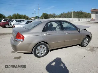 2008 Kia Spectra EX with VIN KNAFE121985568301, listed as a Copart auction lot 74066674 with 91,240 mi miles and Salvage Title. Bid and sale history available at carsss.com. Image 3.