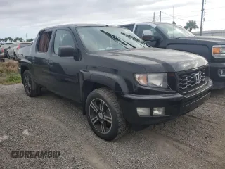 2013 Honda Ridgeline Sport with VIN 5FPYK1F7XDB017488, listed as a Copart auction lot 75591434 with 0 mi miles and Salvage Title. Bid and sale history available at carsss.com. Image 4.