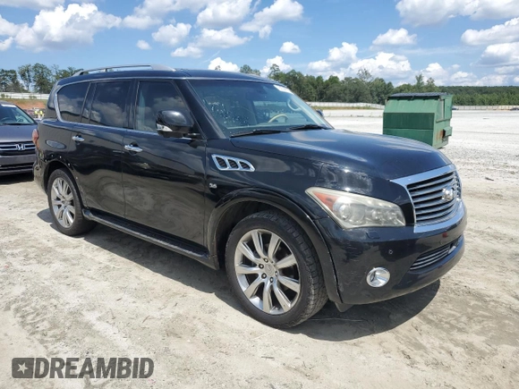 2014 Infiniti QX80 with VIN JN8AZ2NF4E9555706, listed as a Copart auction lot 66904864 with 169,137 mi miles and Clean Title. Bid and sale history available at carsss.com. Image 4.