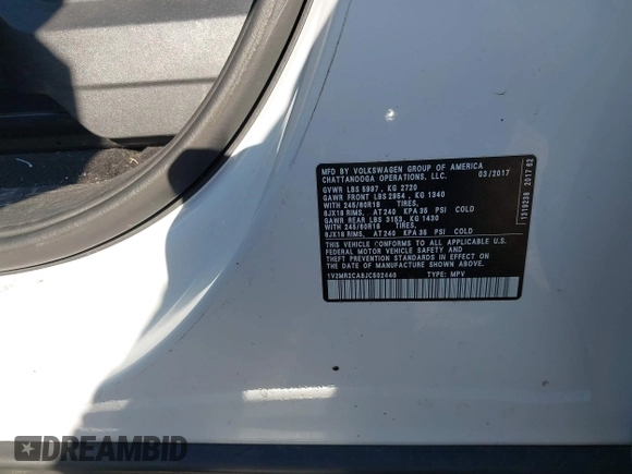 2018 Volkswagen Atlas SEL с VIN 1V2MR2CA8JC502440, выставлен на аукционе IAAI как лот 41753674 с пробегом 142 184 миль миль и . История ставок и продаж доступна на DreamBid. Изображение 9.