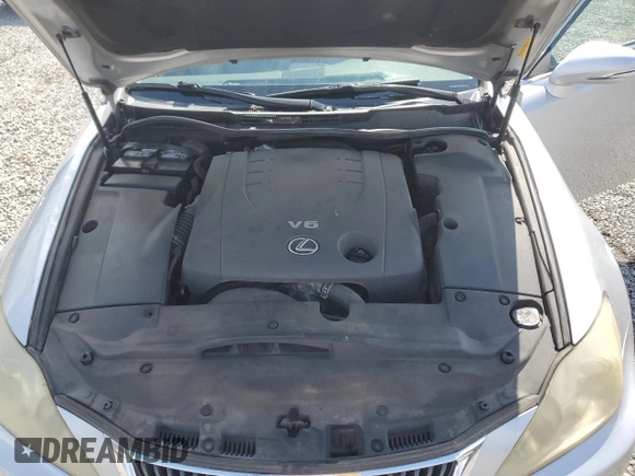 2010 Lexus IS 250 with VIN JTHCF5C23A5036807, listed as a Copart auction lot 55995765 with 134,973 mi miles and Salvage title. Bid and sale history available at DreamBid. Image 11.