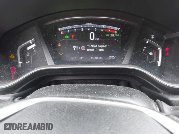 2019 Honda CR-V EX with VIN 2HKRW1H51KH516045, listed as a IAAI auction lot 41834293 with 113,438 mi miles. Bid and sale history available at carsss.com. Image 7.