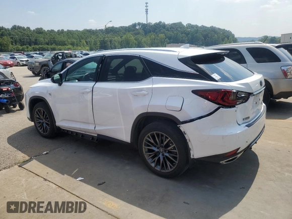 2021 Lexus RX 350 F Sport with VIN 2T2SZMDA5MC272494, listed as a Copart auction lot 66198244 with 48,703 mi miles and Salvage title. Bid and sale history available at DreamBid. Image 2.