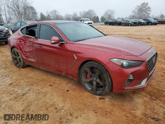 2019 Genesis G70 3.3T Advanced with VIN KMTG34LEXKU021830, listed as a Copart auction lot 85062154 with 81,475 mi miles and Salvage Title. Bid and sale history available at carsss.com. Image 4.