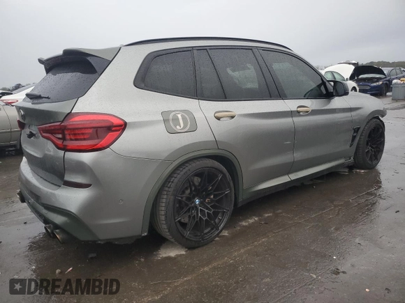 2020 BMW X3 M Competition with VIN 5YMTS0C06LLT10876, listed as a Copart auction lot 78739994 with 42,351 mi miles and Salvage title. Bid and sale history available at DreamBid. Image 3.