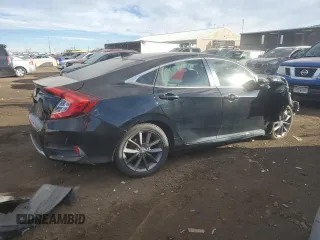 2020 Honda Civic Sedan EX with VIN 19XFC1F39LE011390, listed as a Copart auction lot 43744235 with 34,460 mi miles and Salvage Title. Bid and sale history available at carsss.com. Image 3.