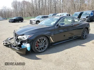 2017 Infiniti Q60 Red Sport 400 with VIN JN1FV7EK2HM611251, listed as a Copart auction lot 55114595 with 38,479 mi miles and Salvage title. Bid and sale history available at DreamBid. Image 1.