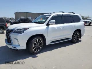 2021 Lexus LX 570 z VIN JTJDY7AX6M4344040, wystawiony jako Copart lot #49867245 z przebiegiem 75 280 mil mil oraz Szkoda całkowita • Salvage title. Historia ofert i sprzedaży dostępna na DreamBid. Obrazek 1.