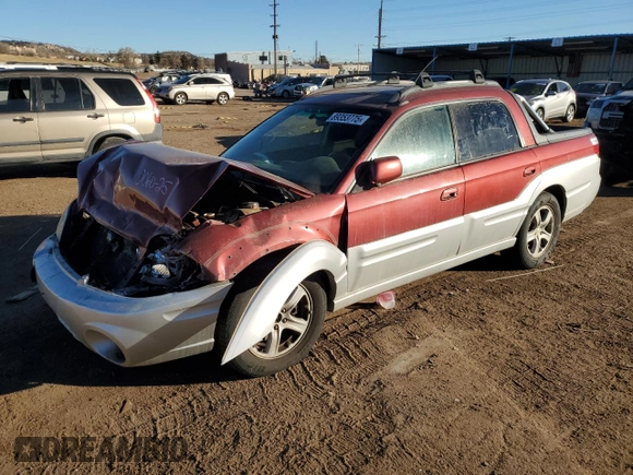 2003 Subaru Baja with VIN 4S4BT61CX37105700, listed as a Copart auction lot 89353775 with 103,778 mi miles and Salvage Title. Bid and sale history available at DreamBid. Image 1.