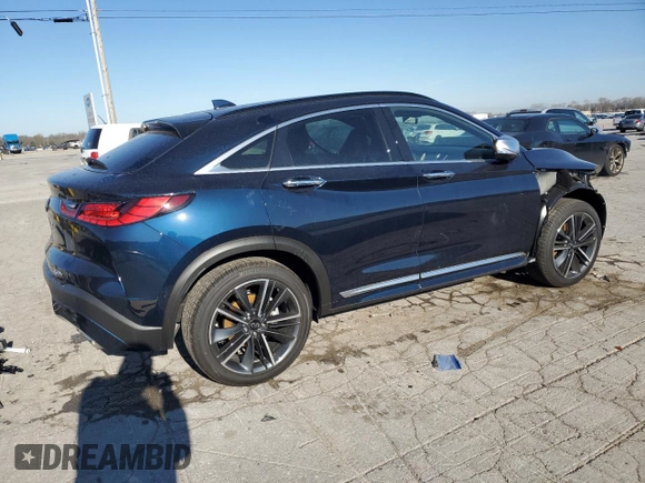 2025 Infiniti QX55 Sensory with VIN 3PCAJ5LR8SF106435, listed as a Copart auction lot 49073815 with 853 mi miles and Salvage Title. Bid and sale history available at DreamBid. Image 3.