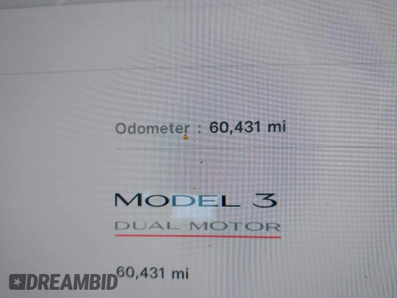 2021 Tesla Model 3 Performance with VIN 5YJ3E1EC3MF082532, listed as a IAAI auction lot 41757905 with 60,431 mi miles and . Bid and sale history available at DreamBid. Image 7.