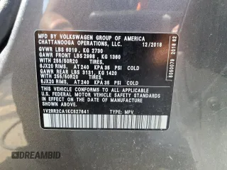 2019 Volkswagen Atlas SEL R-Line с VIN 1V2RR2CA1KC527641, выставлен на аукционе Copart как лот 54168715 с пробегом 133 545 миль миль и Списание • Salvage title. История ставок и продаж доступна на DreamBid. Изображение 14.