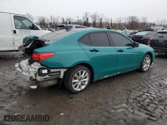 2020 Acura TLX w/Technology Pkg with VIN 19UUB3F43LA004020, listed as a Copart auction lot 81593814 with 38,384 mi miles and Non Repairable. Bid and sale history available at carsss.com. Image 3.