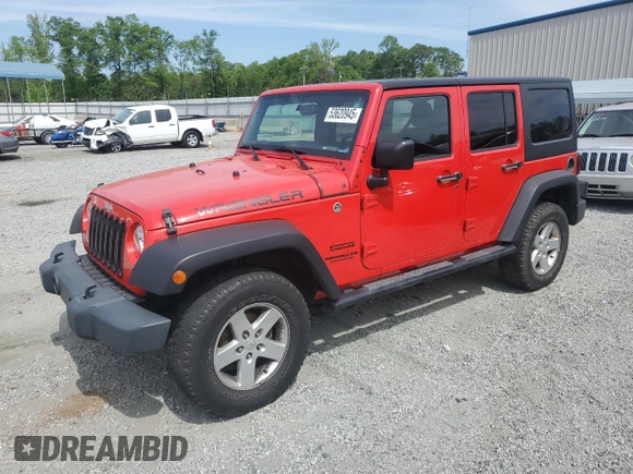 2016 Jeep Wrangler Unlimited Sport z VIN 1C4HJWDG4GL219126, wystawiony jako Copart lot #53620945 z przebiegiem 149 582 mil mil oraz Szkoda całkowita • Salvage title. Historia ofert i sprzedaży dostępna na DreamBid. Obrazek 1.