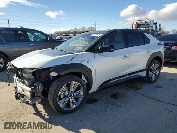 2023 Subaru Solterra Limited с VIN JTMABABA7PA037027, выставлен на аукционе Copart как лот 43781695 с пробегом 9 060 миль миль и Списание • Salvage title. История ставок и продаж доступна на DreamBid. Изображение 1.