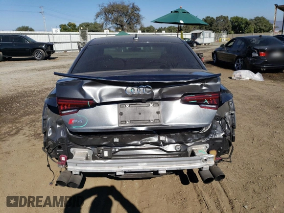 2019 Audi S4 Premium Plus with VIN WAUB4AF47KA006630, listed as a Copart auction lot 77640264 with 61,654 mi miles and Salvage Title. Bid and sale history available at carsss.com. Image 6.