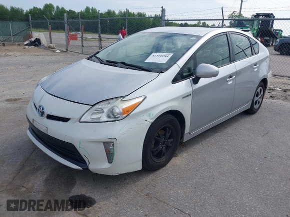 2013 Toyota Prius One with VIN JTDKN3DU5D0352800, listed as a IAAI auction lot 42102084 with 341,876 mi miles. Bid and sale history available at carsss.com. Image 22.