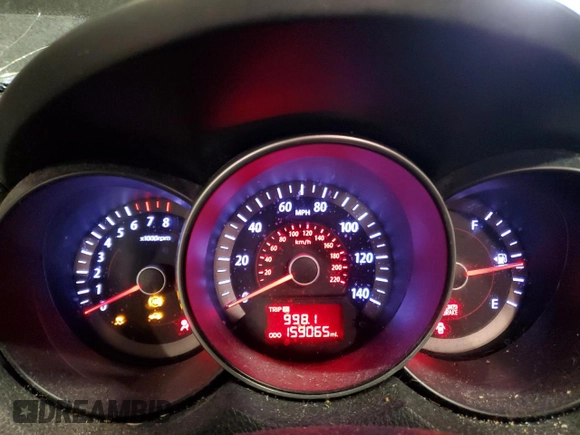 2012 Kia Forte EX with VIN KNAFU4A26C5519452, listed as a Copart auction lot 45993825 with 159,065 mi miles and Salvage Title. Bid and sale history available at carsss.com. Image 9.