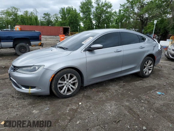 2015 Chrysler 200 Limited with VIN 1C3CCCAB0FN683937, listed as a Copart auction lot 56407055 with 107,889 mi miles and Salvage title. Bid and sale history available at DreamBid. Image 1.