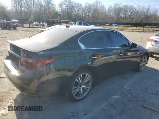 2018 Infiniti Q50 3.0t LUXE with VIN JN1EV7AR6JM440783, listed as a Copart auction lot 46098645 with 60,221 mi miles and Salvage Title. Bid and sale history available at carsss.com. Image 3.