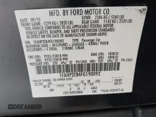 2015 Ford Taurus SEL with VIN 1FAHP2E84FG190092, listed as a IAAI auction lot 42215979 with 187,871 mi miles and . Bid and sale history available at DreamBid. Image 9.