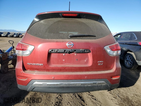 2013 Nissan Pathfinder S with VIN 5N1AR2MM4DC622636, listed as a Copart auction lot 83571654 with 163,700 mi miles and Salvage Title. Bid and sale history available at carsss.com. Image 6.