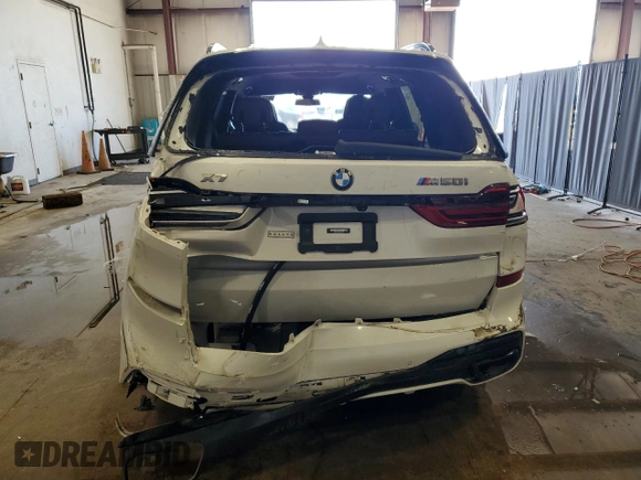 2022 BMW X7 M50i with VIN 5UXCX6C06N9J55872, listed as a Copart auction lot 67270444 with 0 mi miles and Salvage Title. Bid and sale history available at carsss.com. Image 6.