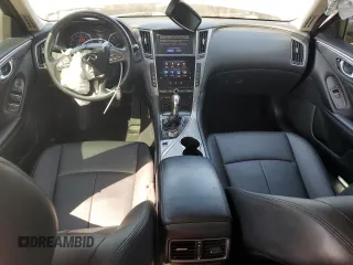 2016 Infiniti Q50 2.0t Premium with VIN JN1CV7AR1GM252284, listed as a Copart auction lot 43807775 with 107,735 mi miles and Salvage Title. Bid and sale history available at carsss.com. Image 8.