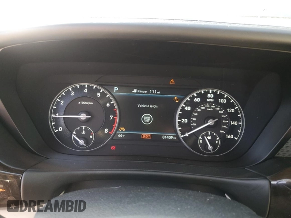 2018 Genesis G90 5.0L Ultimate with VIN KMHG54JH9JU037162, listed as a Copart auction lot 46157295 with 81,409 mi miles and Salvage Title. Bid and sale history available at carsss.com. Image 9.