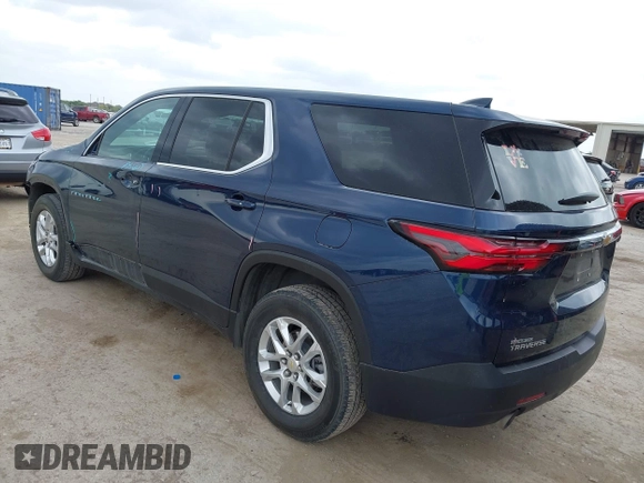 2023 Chevrolet Traverse LS with VIN 1GNERFKW6PJ221839, listed as a IAAI auction lot 42064680 with 41,183 mi miles and . Bid and sale history available at DreamBid. Image 3.