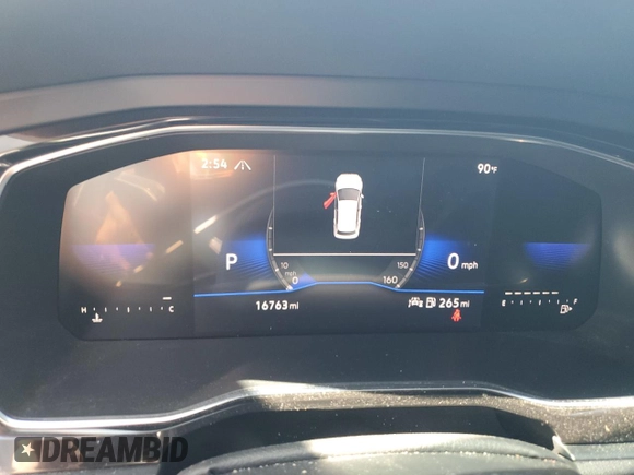 2023 Volkswagen Jetta SE with VIN 3VW7M7BU1PM026204, listed as a Copart auction lot 53906345 with 16,763 mi miles and Salvage title. Bid and sale history available at DreamBid. Image 9.