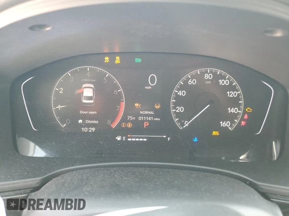 2025 Honda Civic Sport with VIN 2HGFE2F52SH506035, listed as a Copart auction lot 54035805 with 11,141 mi miles and Salvage title. Bid and sale history available at DreamBid. Image 9.