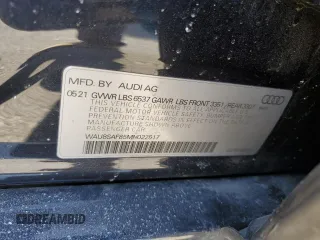 2021 Audi S8 с VIN WAU8SAF85MN022517, выставлен на аукционе Copart как лот 88544105 с пробегом 62 112 миль миль и На запчасти • Non repairable. История ставок и продаж доступна на DreamBid. Изображение 12.