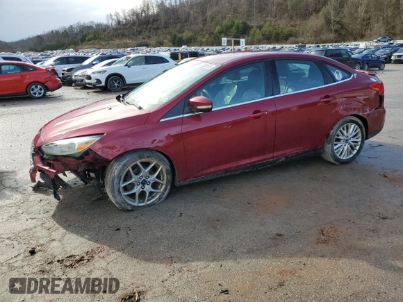 2015 Ford Focus Titanium with VIN 1FADP3J22FL239884, listed as a Copart auction lot 47628525 with 181,624 mi miles and Salvage Title. Bid and sale history available at carsss.com. Image 1.