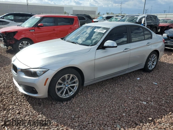2017 BMW 3 Series 320i with VIN WBA8E1G31HNU16774, listed as a Copart auction lot 48510994 with 47,677 mi miles and Salvage Title. Bid and sale history available at carsss.com. Image 1.