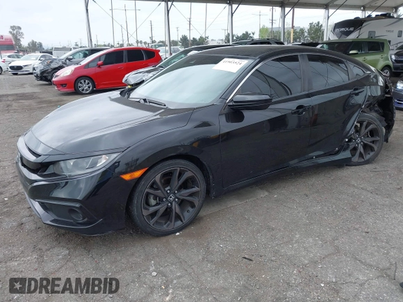 2020 Honda Civic Sedan Sport with VIN 2HGFC2F82LH592254, listed as a IAAI auction lot 41903524 with 69,221 mi miles. Bid and sale history available at carsss.com. Image 17.