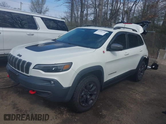 2019 Jeep Cherokee Trailhawk Elite with VIN 1C4PJMBX4KD207368, listed as a IAAI auction lot 41898251 with 49,847 mi miles. Bid and sale history available at carsss.com. Image 2.
