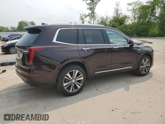 2020 Cadillac XT6 AWD Premium Luxury with VIN 1GYKPDRS4LZ129224, listed as a Copart auction lot 60328745 with 76,290 mi miles and Salvage title. Bid and sale history available at DreamBid. Image 3.