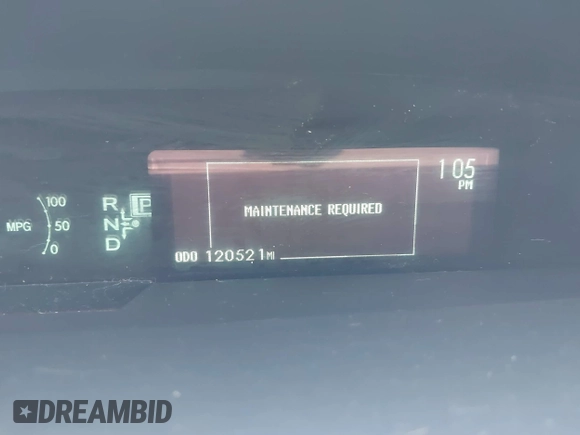 2013 Toyota Prius One with VIN JTDKN3DU4D5588812, listed as a IAAI auction lot 42028250 with 120,521 mi miles. Bid and sale history available at carsss.com. Image 7.