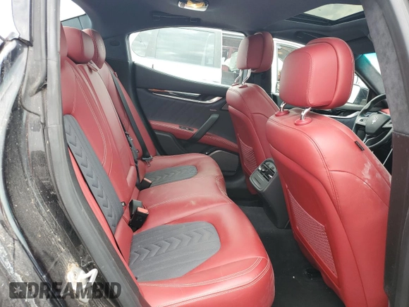 2016 Maserati Ghibli S Q4 with VIN ZAM57RTA4G1185177, listed as a Copart auction lot 55495705 with 51,486 mi miles and Salvage Title. Bid and sale history available at carsss.com. Image 10.