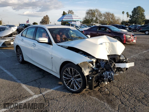2023 BMW 3 Series 330i with VIN 3MW69FF05P8D73476, listed as a Copart auction lot 44819045 with Not provided miles and Salvage title. Bid and sale history available at DreamBid. Image 4.