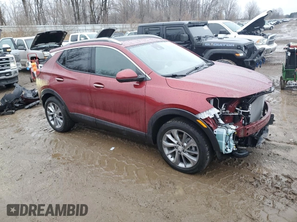2022 Buick Encore GX Essence with VIN KL4MMGSL2NB120927, listed as a Copart auction lot 84793944 with 26,774 mi miles and Salvage title. Bid and sale history available at DreamBid. Image 4.