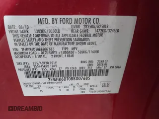 2011 Ford Flex Limited w/Ecoboost with VIN 2FMHK6DT0BBD07685, listed as a IAAI auction lot 41459365 with 133,057 mi miles. Bid and sale history available at carsss.com. Image 9.