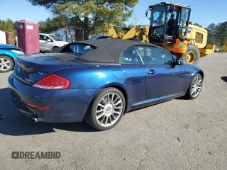 2008 BMW 6 Series 650i with VIN WBAEB53558CX61697, listed as a Copart auction lot 88725845 with 47,181 mi miles and Salvage Title. Bid and sale history available at carsss.com. Image 3.
