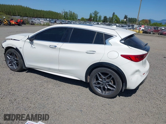2018 Infiniti QX30 with VIN SJKCH5CPXJA043359, listed as a IAAI auction lot 42114863 with 64,172 mi miles. Bid and sale history available at carsss.com. Image 3.