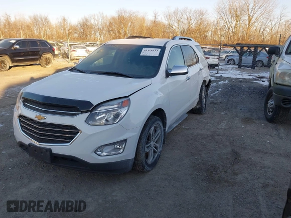 2016 Chevrolet Equinox LTZ with VIN 2GNFLGEK7G6299922, listed as a IAAI auction lot 41316533 with 89,938 mi miles. Bid and sale history available at carsss.com. Image 2.