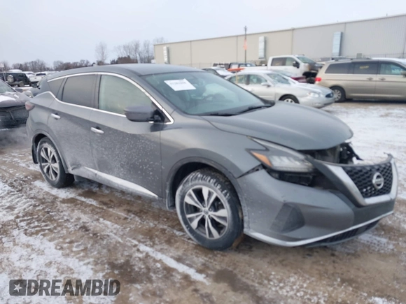 2019 Nissan Murano SL with VIN 5N1AZ2MSXKN166867, listed as a IAAI auction lot 41281068 with 107,219 mi miles and . Bid and sale history available at DreamBid. Image 1.