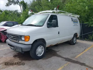 2007 Ford Econoline Cargo Commercial with VIN 1FTNE24L17DA50691, listed as a IAAI auction lot 42754142 with 213,906 mi miles and . Bid and sale history available at DreamBid. Image 2.